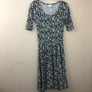 LuLaRoe Nicole Dress Geometric Print